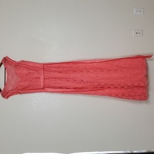An Elegant Affair coral lace dress size 14